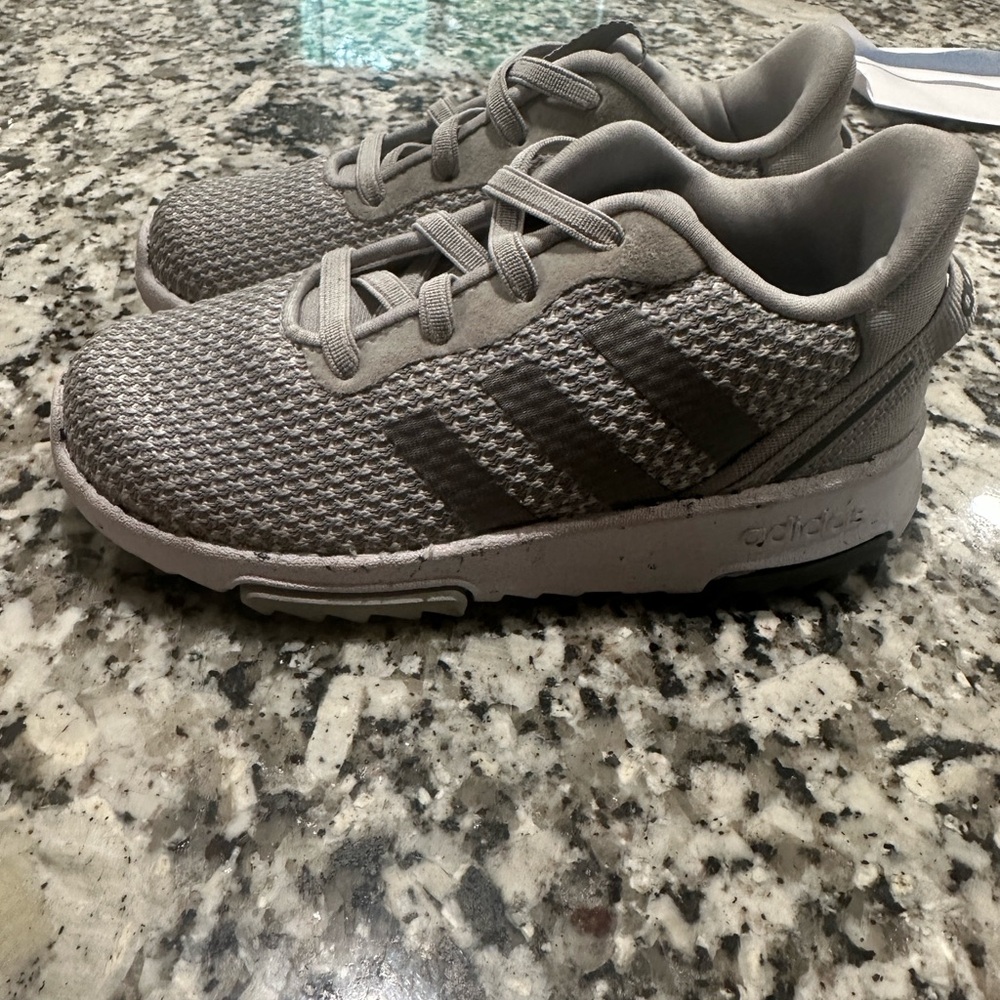 Adidas Gray Mesh Sneakers with Rubber Outsole